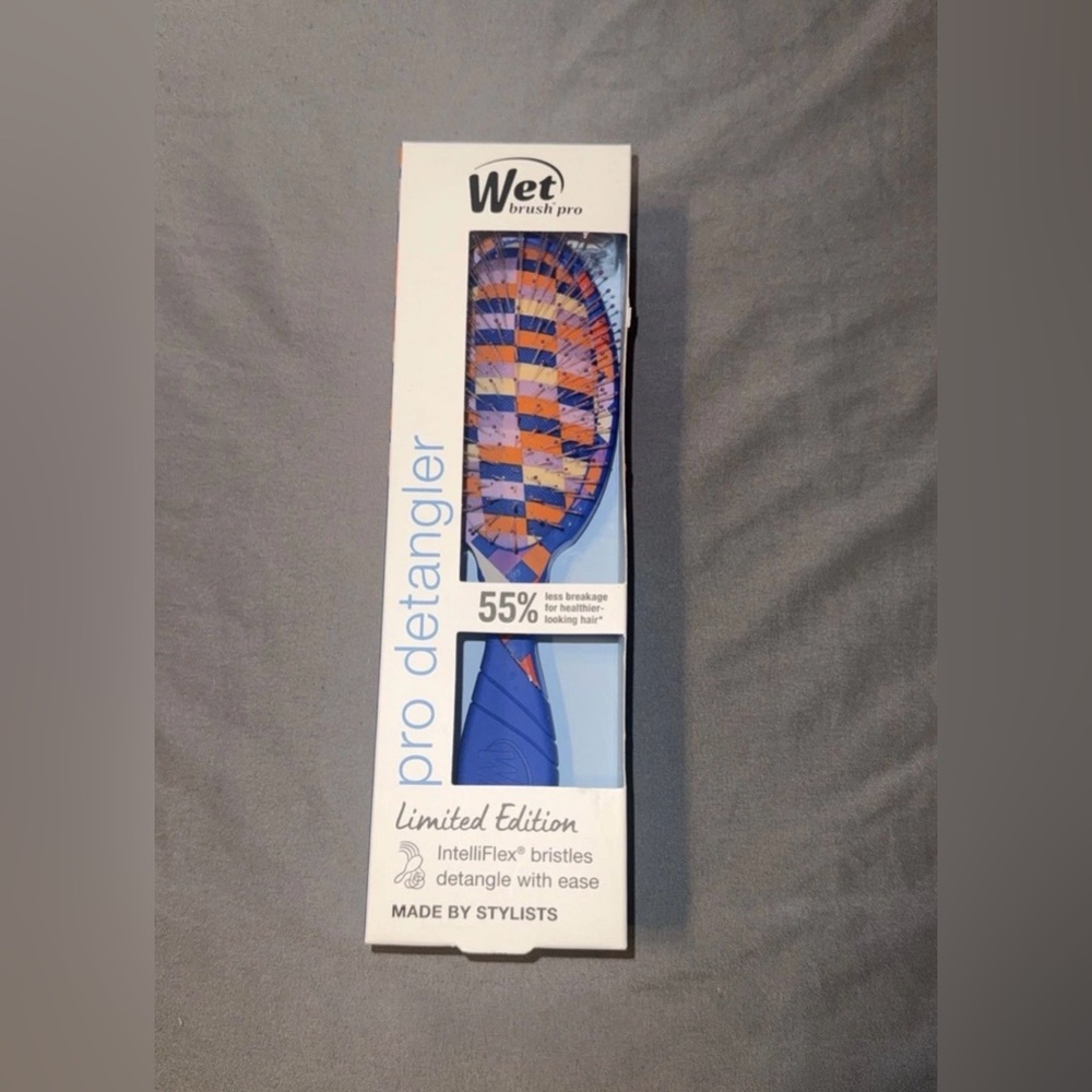 Wet Brush Pro Detangler Limited Edition Multicolor Checkered Hair Brush NEW